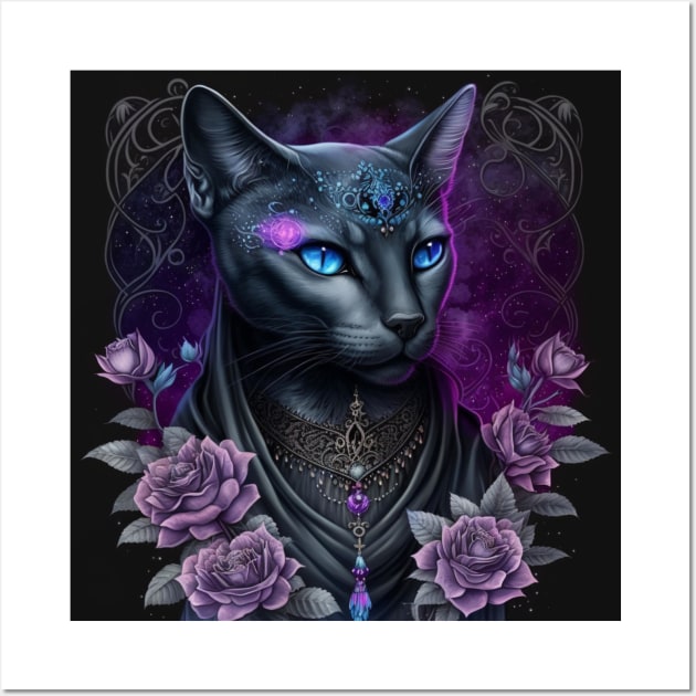 Dark Beauty Abyssinian Cat Wall Art by Enchanted Reverie